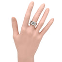 ブルガリ Bvlgari ビーゼロワン B-zero1 3バンドリング ホワイトゴールド K18WG #49(JP9) リング 指輪 BVLGARI 750 18金 8.5号