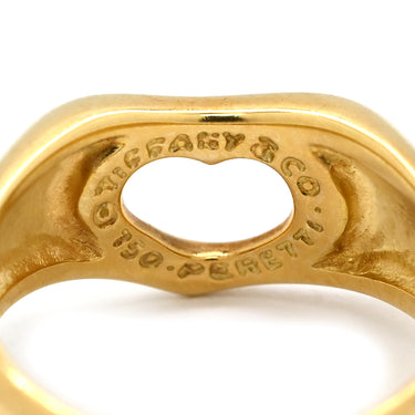 ティファニー Tiffany & Co オープン ハート イエローゴールド K18YG リング 指輪 T＆Co. Au750 18K 18金 K18YG エルサ ペレッティ 5号