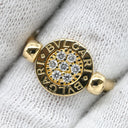 ブルガリ Bvlgari ブルガリブルガリ フリップ イエローゴールド×ホワイトゴールド K18YG ダイヤモンド K18WG リング 指輪 Au750 18K パヴェダイヤ 8号