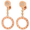 ブルガリ BVLGARI ブルガリブルガリ ソートワール ピンクゴールド K18PG ダイヤモンド イヤリング K18 18K PG RG ダイヤモンド サークル
