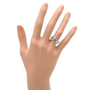 ブルガリ BVLGARI オープン パレンテシ ダイヤリング ホワイトゴールド K18WG ダイヤモンド #49 リング 指輪 750 18K 18金 オープンワーク 9号
