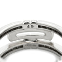 ブルガリ BVLGARI オープン パレンテシ ダイヤリング ホワイトゴールド K18WG ダイヤモンド #49 リング 指輪 750 18K 18金 オープンワーク 9号