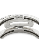 ブルガリ BVLGARI オープン パレンテシ ダイヤリング ホワイトゴールド K18WG ダイヤモンド #49 リング 指輪 750 18K 18金 オープンワーク 9号