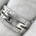 ブルガリ BVLGARI オープン パレンテシ ダイヤリング ホワイトゴールド K18WG ダイヤモンド #49 リング 指輪 750 18K 18金 オープンワーク 9号