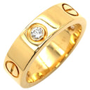 カルティエ Cartier ラブリング ハーフダイヤ B4032400 イエローゴールド K18YG ダイヤモンド #51(JP11) リング 指輪 LOVE Ring 750 18K 18金 3P 3石 3粒 ダイヤ 11号