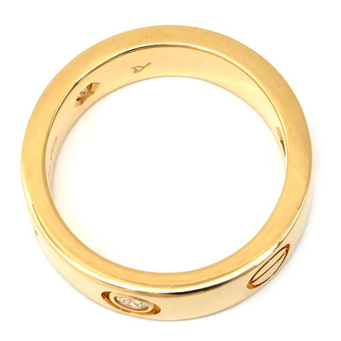 カルティエ Cartier ラブリング ハーフダイヤ B4032400 イエローゴールド K18YG ダイヤモンド #51(JP11) リング 指輪 LOVE Ring 750 18K 18金 3P 3石 3粒 ダイヤ 11号