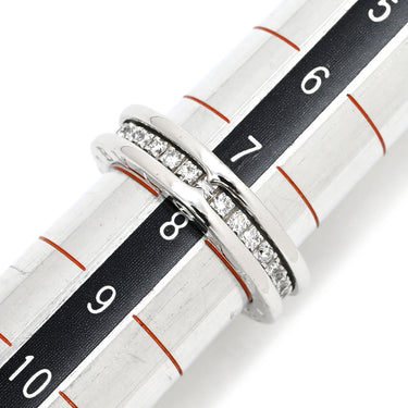 ブルガリ Bvlgari ビーゼロワン B-zero1 1バンドリング XS ホワイトゴールド K18WG ダイヤモンド #48(JP8) リング 指輪 750WG 18金 パヴェ ダイヤモンド 7.5号