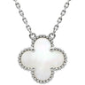 ヴァンクリーフアーペル Van Cleef & Arpels ヴィンテージ アルハンブラ VCARF48700 パールホワイト×ホワイトゴールド K18WG マザーオブパール ネックレス シェル 18K 750 WG