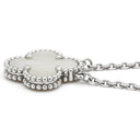 ヴァンクリーフアーペル Van Cleef & Arpels ヴィンテージ アルハンブラ VCARF48700 パールホワイト×ホワイトゴールド K18WG マザーオブパール ネックレス シェル 18K 750 WG