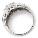 ノンブランド NON BRAND ダイヤモンド 1.00ct プラチナシルバー Pt900 ダイヤモンド リング 指輪 Pt プラチナ フラワーモチーフ 花 ラウンドブリリアント バゲット 9号