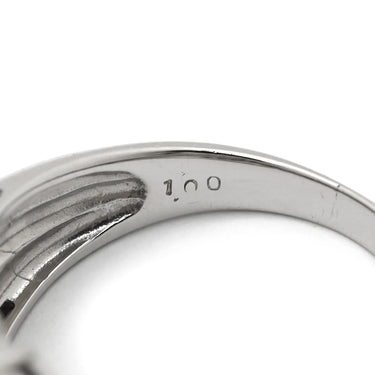 ノンブランド NON BRAND ダイヤモンド 1.00ct プラチナシルバー Pt900 ダイヤモンド リング 指輪 Pt プラチナ フラワーモチーフ 花 ラウンドブリリアント バゲット 9号