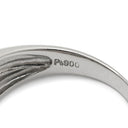 ノンブランド NON BRAND ダイヤモンド 1.00ct プラチナシルバー Pt900 ダイヤモンド リング 指輪 Pt プラチナ フラワーモチーフ 花 ラウンドブリリアント バゲット 9号