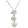 ノンブランド NON BRAND ダイヤペンダント 2.0ct ホワイトゴールド K18WG ダイヤモンド ネックレス 3連 ドロップ 18K 750 WG 21石 ラウンドブリリアント