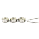 ノンブランド NON BRAND ダイヤペンダント 2.0ct ホワイトゴールド K18WG ダイヤモンド ネックレス 3連 ドロップ 18K 750 WG 21石 ラウンドブリリアント
