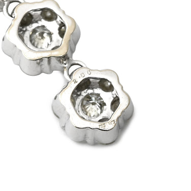 ノンブランド NON BRAND ダイヤペンダント 2.0ct ホワイトゴールド K18WG ダイヤモンド ネックレス 3連 ドロップ 18K 750 WG 21石 ラウンドブリリアント