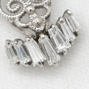ノンブランド NON BRAND ダイヤモンド 0.78ct ホワイトゴールド×プラチナシルバー K18WG ダイヤモンド Pt900（モチーフ） Pt850(チェーン) ネックレス K18WG Pt900 Pt850 コンビ シャンデリアペンダント バゲットカット
