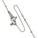 ノンブランド NON BRAND ダイヤモンド 0.78ct ホワイトゴールド×プラチナシルバー K18WG ダイヤモンド Pt900（モチーフ） Pt850(チェーン) ネックレス K18WG Pt900 Pt850 コンビ シャンデリアペンダント バゲットカット