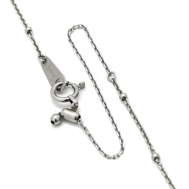 ノンブランド NON BRAND ダイヤモンド 0.78ct ホワイトゴールド×プラチナシルバー K18WG ダイヤモンド Pt900（モチーフ） Pt850(チェーン) ネックレス K18WG Pt900 Pt850 コンビ シャンデリアペンダント バゲットカット