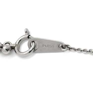 ノンブランド NON BRAND ダイヤモンド 0.78ct ホワイトゴールド×プラチナシルバー K18WG ダイヤモンド Pt900（モチーフ） Pt850(チェーン) ネックレス K18WG Pt900 Pt850 コンビ シャンデリアペンダント バゲットカット