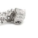 ノンブランド NON BRAND ダイヤモンド 0.78ct ホワイトゴールド×プラチナシルバー K18WG ダイヤモンド Pt900（モチーフ） Pt850(チェーン) ネックレス K18WG Pt900 Pt850 コンビ シャンデリアペンダント バゲットカット