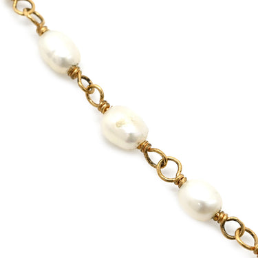 Chang Mee ローズクオーツ パール ペンダント ピンク×パールホワイト×イエローゴールド Pt850 パール ネックレス 18K 750 YG 淡水パール