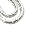 ノンブランド NON BRAND ダイヤ 2.00ct プラチナシルバー Pt900 ダイヤモンド Pt850（チェーン） ネックレス Pt900×Pt850 2連 ダブルフレーム ツインティアドロップ