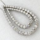 ノンブランド NON BRAND ダイヤ 2.00ct プラチナシルバー Pt900 ダイヤモンド Pt850（チェーン） ネックレス Pt900×Pt850 2連 ダブルフレーム ツインティアドロップ