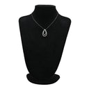 ノンブランド NON BRAND ダイヤ 2.00ct プラチナシルバー Pt900 ダイヤモンド Pt850（チェーン） ネックレス Pt900×Pt850 2連 ダブルフレーム ツインティアドロップ