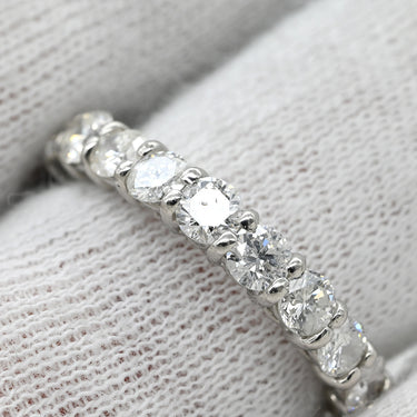 ノンブランド NON BRAND ハーフエタニティリング ダイヤモンド 2.0ct プラチナシルバー Pt900 ダイヤモンド リング 指輪 プラチナ Pt900 15P 15石 15粒 シェアドプロング 16号