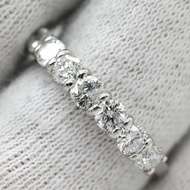 ノンブランド NON BRAND ハーフエタニティリング ダイヤモンド 2.0ct プラチナシルバー Pt900 ダイヤモンド リング 指輪 プラチナ Pt900 15P 15石 15粒 シェアドプロング 16号