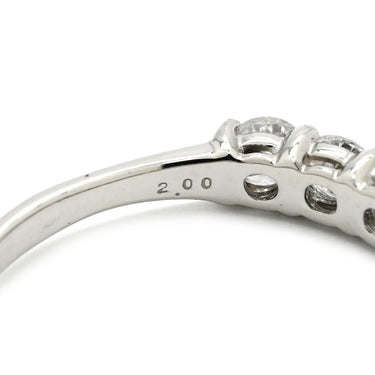 ノンブランド NON BRAND ハーフエタニティリング ダイヤモンド 2.0ct プラチナシルバー Pt900 ダイヤモンド リング 指輪 プラチナ Pt900 15P 15石 15粒 シェアドプロング 16号