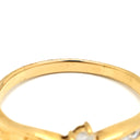 ノンブランド NON BRAND ダイヤモンド 0.50ct デザインリング イエローゴールド K18YG ダイヤモンド リング 指輪 18K 750 YG ウエーブ クロス ツイスト 10P 10石 23.5号