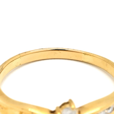 ノンブランド NON BRAND ダイヤモンド 0.50ct デザインリング イエローゴールド K18YG ダイヤモンド リング 指輪 18K 750 YG ウエーブ クロス ツイスト 10P 10石 23.5号