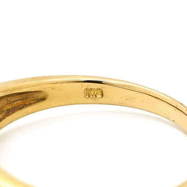 ノンブランド NON BRAND ダイヤモンド 0.50ct デザインリング イエローゴールド K18YG ダイヤモンド リング 指輪 18K 750 YG ウエーブ クロス ツイスト 10P 10石 23.5号
