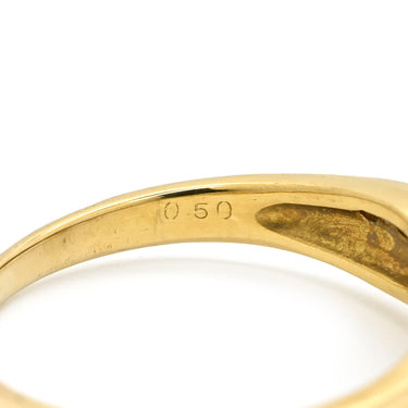 ノンブランド NON BRAND ダイヤモンド 0.50ct デザインリング イエローゴールド K18YG ダイヤモンド リング 指輪 18K 750 YG ウエーブ クロス ツイスト 10P 10石 23.5号