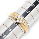 ノンブランド NON BRAND ダイヤモンド 0.50ct デザインリング イエローゴールド K18YG ダイヤモンド リング 指輪 18K 750 YG ウエーブ クロス ツイスト 10P 10石 23.5号