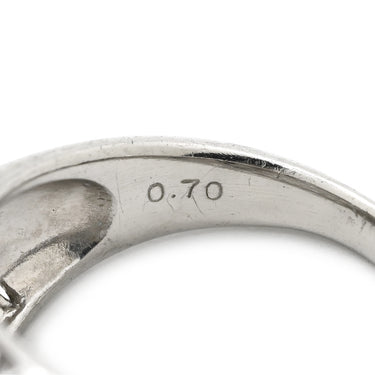 ノンブランド NON BRAND ダイヤモンド プラチナシルバー Pt900 ダイヤモンド リング 指輪 プラチナ Pt900 パヴェ 幅広 ドーム型 アラベスク 花 フラワーモチーフ 13号