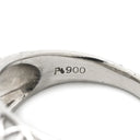 ノンブランド NON BRAND ダイヤモンド プラチナシルバー Pt900 ダイヤモンド リング 指輪 プラチナ Pt900 パヴェ 幅広 ドーム型 アラベスク 花 フラワーモチーフ 13号