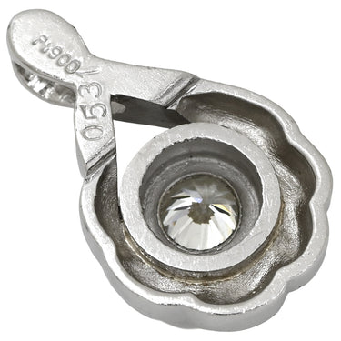 ノンブランド NON BRAND ダイヤ 0.531ct デザインリング プラチナシルバー Pt900 ダイヤモンド ペンダントトップ 1粒 1石 プラチナ900 ネックレストップ しずく