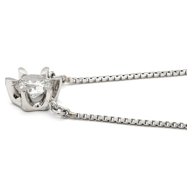 ノンブランド NON BRAND ソリティア ダイヤモンド プラチナシルバー Pt900 ダイヤモンド Pt850 ネックレス Pt900 プラチナ 1P 1石 1粒 6本爪 両吊りタイプ