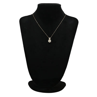 ノンブランド NON BRAND ダイヤモンド フラワーモチーフ イエローゴールド K18YG ダイヤモンド ネックレス 18K 750 YG 花