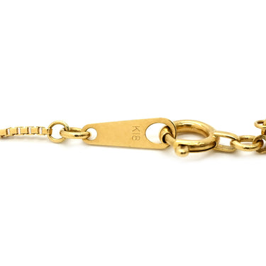 ノンブランド NON BRAND ダイヤモンド フラワーモチーフ イエローゴールド K18YG ダイヤモンド ネックレス 18K 750 YG 花