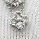 ノンブランド NON BRAND レイヤード ダイヤモンド ホワイトゴールド K18WG ダイヤモンド ネックレス Au750 18K 18金 2連 2重 フラワー 花モチーフ