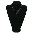 ノンブランド NON BRAND レイヤード ダイヤモンド ホワイトゴールド K18WG ダイヤモンド ネックレス Au750 18K 18金 2連 2重 フラワー 花モチーフ
