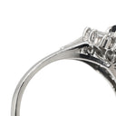 ノンブランド NON BRAND サファイア 1.05 ct ダイヤ 0.38ct ブルー×プラチナシルバー Pt900 サファイア ダイヤモンド リング 指輪 青 プラチナ Pt900 オーバルカット ヘイローデザイン 14号