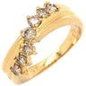 ノンブランド NON BRAND ダイヤ 0.50ct イエローゴールド K18YG ダイヤモンド リング 指輪 K18YG Au750 18K 7粒 7石 7P ウェーブライン カーブ 10.5号