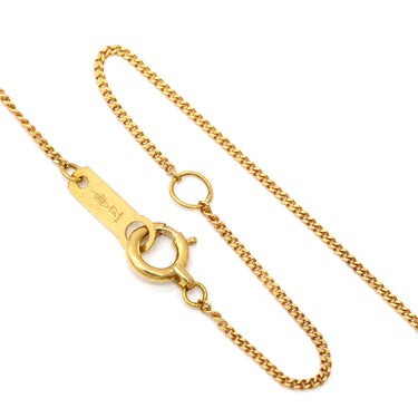 ノンブランド NON BRAND ソリティア ダイヤモンド 0.12ct イエローゴールド K18YG ダイヤモンド K18YG(チェーン/造幣局検定マーク) ネックレス Au750 18K 18金 1P 1石 1粒 U字デザイン