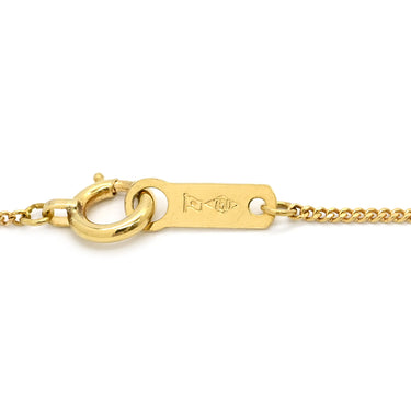 ノンブランド NON BRAND ソリティア ダイヤモンド 0.12ct イエローゴールド K18YG ダイヤモンド K18YG(チェーン/造幣局検定マーク) ネックレス Au750 18K 18金 1P 1石 1粒 U字デザイン