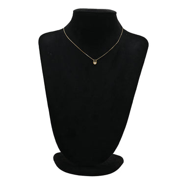 ノンブランド NON BRAND ソリティア ダイヤモンド 0.12ct イエローゴールド K18YG ダイヤモンド K18YG(チェーン/造幣局検定マーク) ネックレス Au750 18K 18金 1P 1石 1粒 U字デザイン