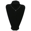 ノンブランド NON BRAND ダイヤモンド プラチナシルバー Pt900 ダイヤモンド Pt850(チェーン) ネックレス Pt900 プラチナ 4P 4石 4粒 6本爪 ベネチアンチェーン
